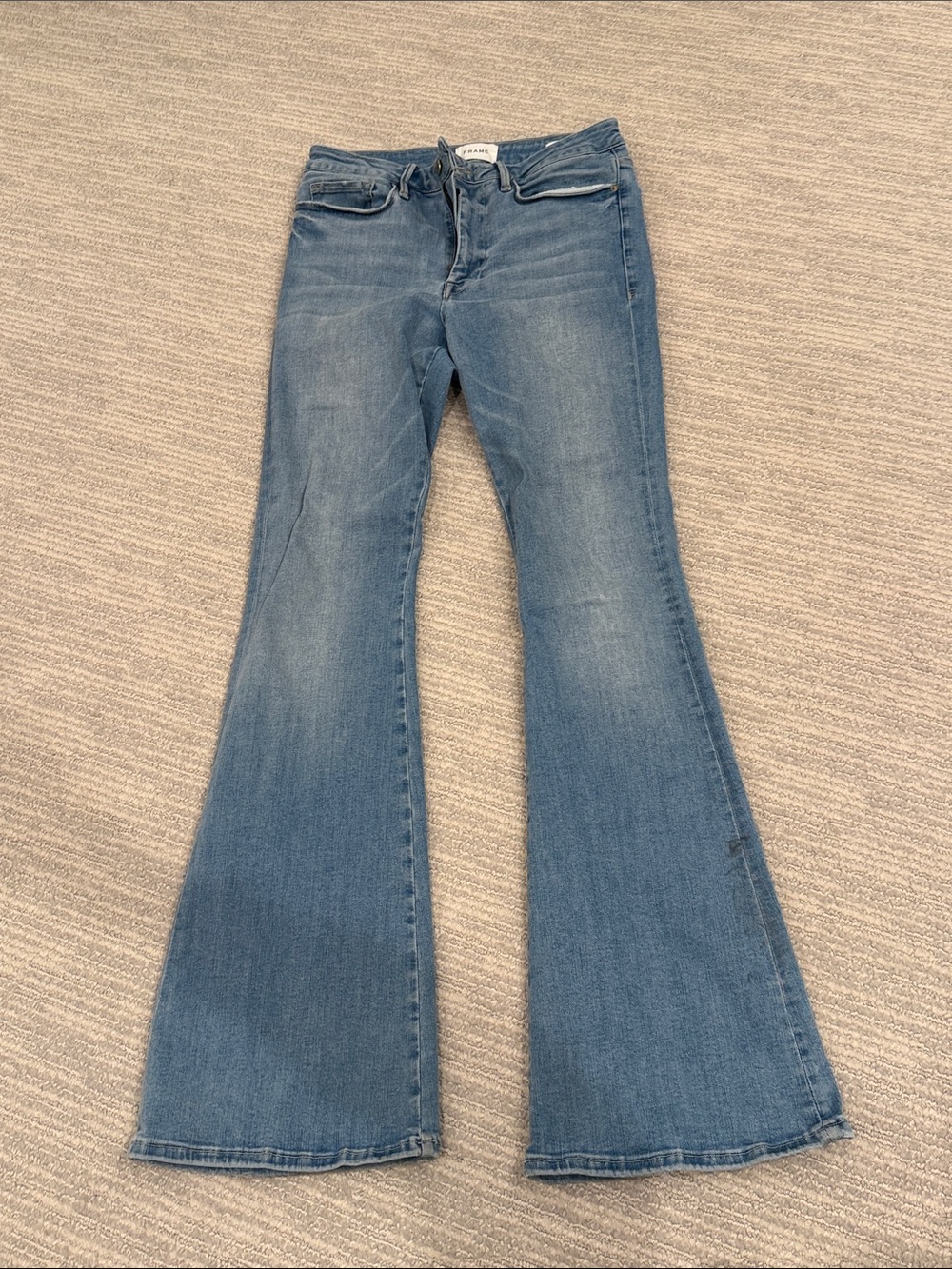 Frame Le One Denim Blue Flare Jeans
